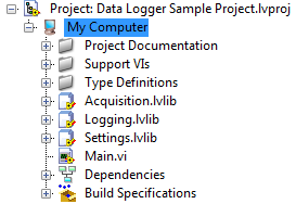 LabVIEW-Data-Logger-Sample-Project-Window