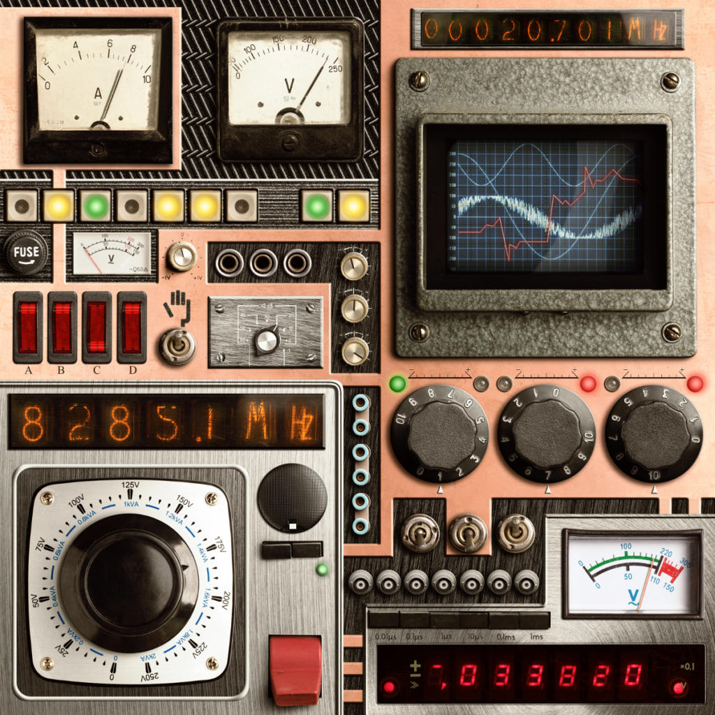 Control panel of a vintage research device